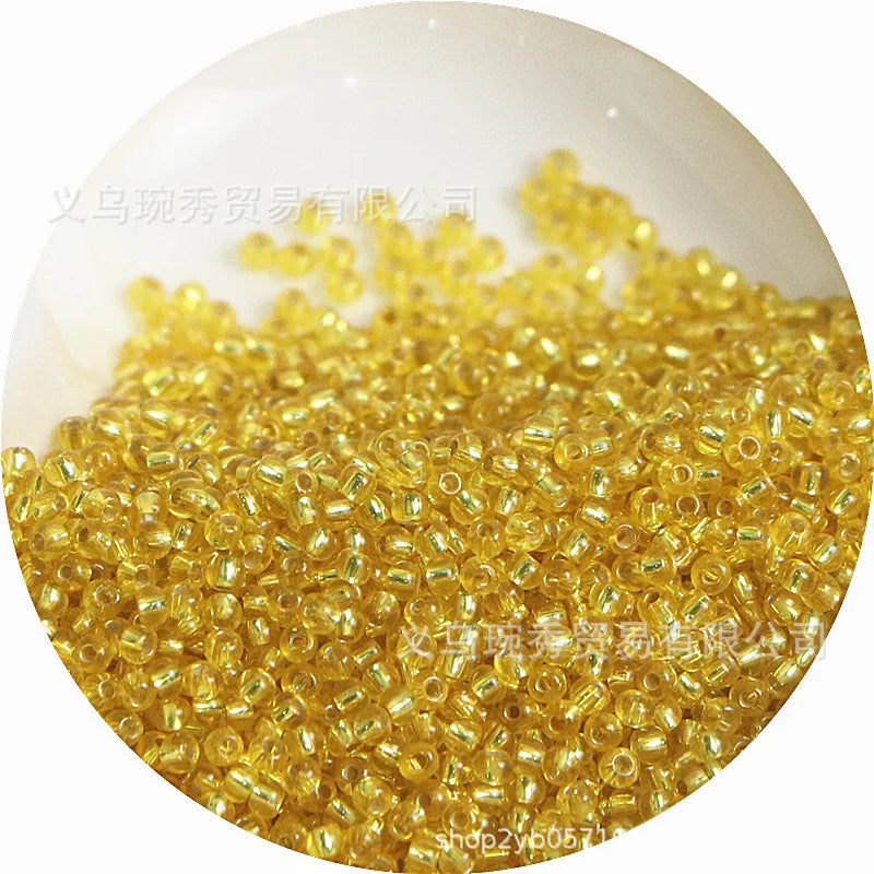 Silver Rice Glass Beads for Jewelry Making