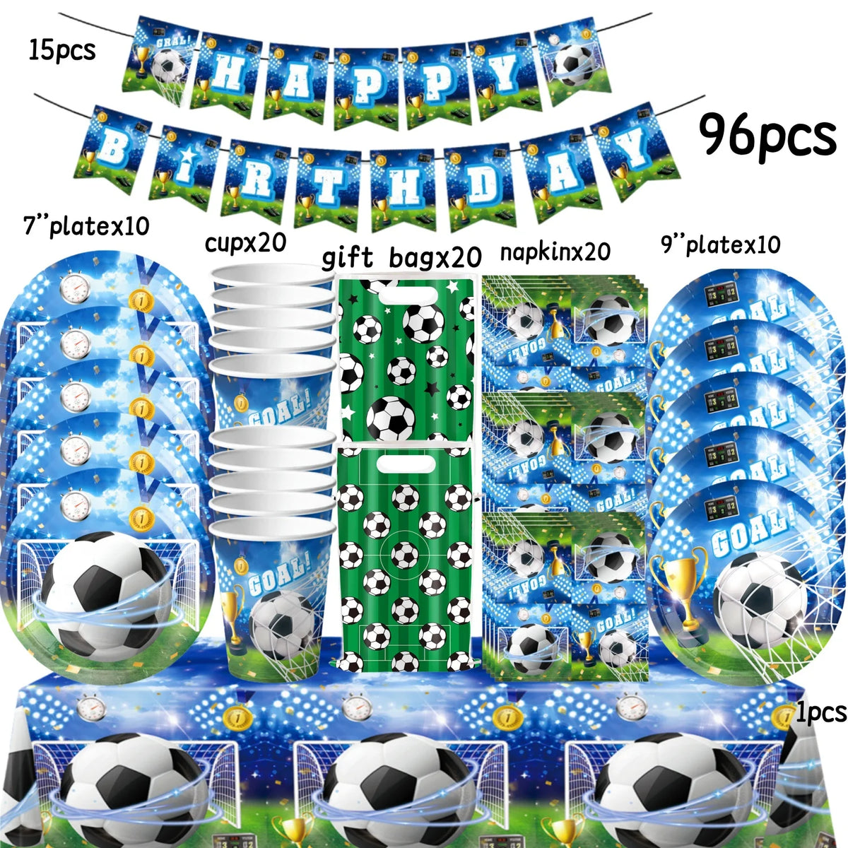 Soccer Birthday Party Decoration Kit