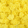 A bulk pack of realistic yellow foam rose flowers for weddings and events.