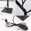 Lampe de table LED noire alimentée par USB avec cordon flexible et interrupteur ON/OFF