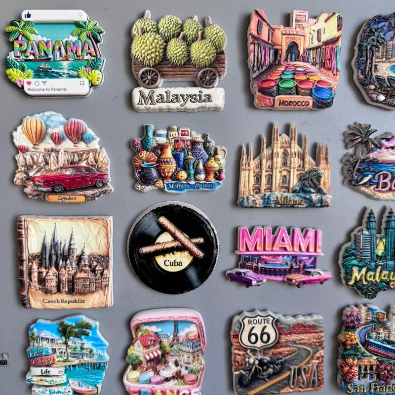 Scenic Souvenir Fridge Magnets – World Travel Collection