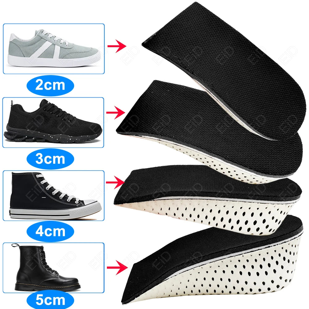Invisible Height Increase Shoe Insoles with Arch Support