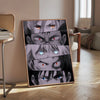 A canvas poster featuring a collage of intense Jujutsu Kaisen characters with various expressions and eye colors.