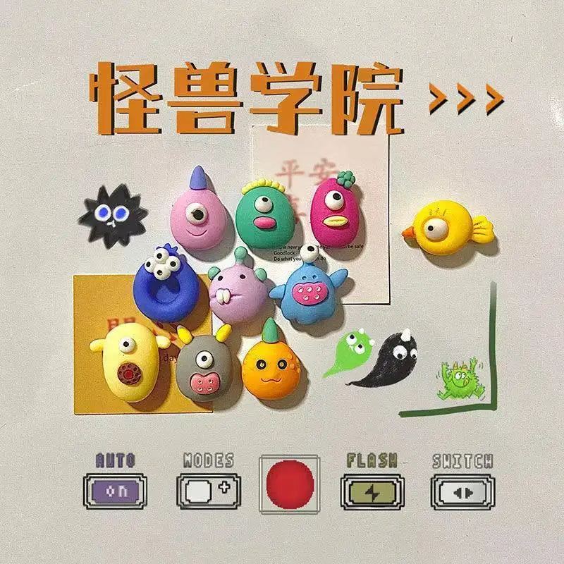 Monster Magnet Set – Quirky Mini Fridge Magnets