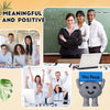 A collection of mini figures representing office and medical teams with positive encouragement messages