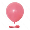 A single, round, pink latex balloon is shown with a pink tool nearby.