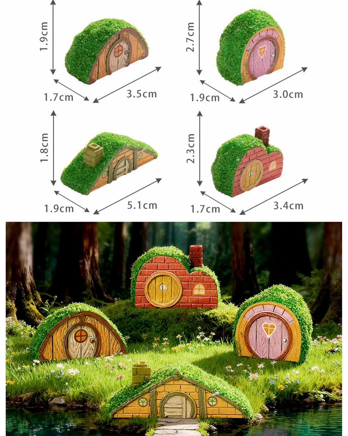 Miniature Fairy Garden Ornaments | Set of Resin Accents