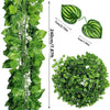 Artificial ivy vine garland featuring green leaves used for wall and home decor