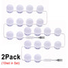 A 2 pack of LED vanity mirror lights, showing multiple round light bulbs on wires.