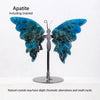Hand-Carved Natural Amethyst Crystal Butterfly Desk Ornament