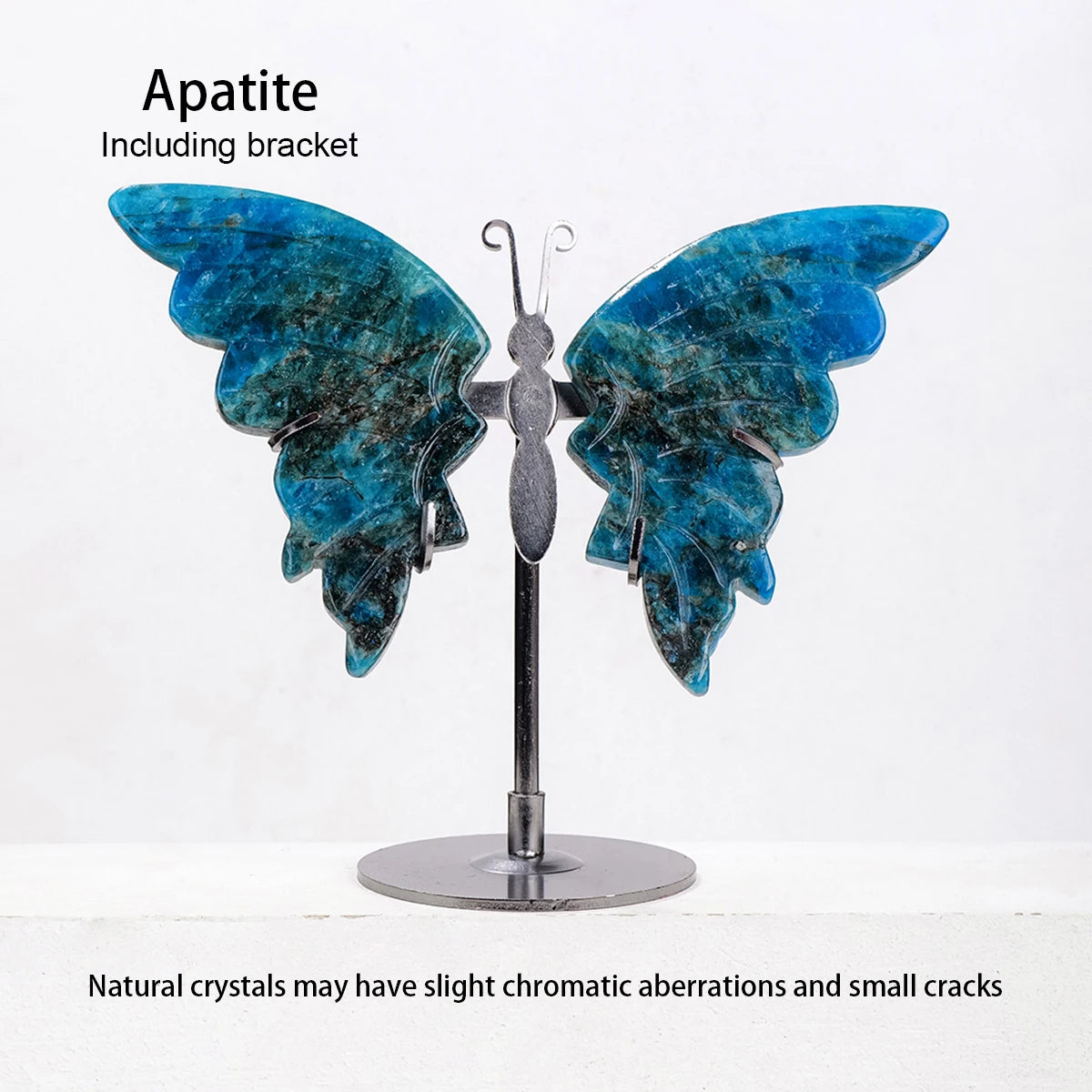 Hand-Carved Natural Amethyst Crystal Butterfly Desk Ornament