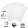 A stack of clear plastic storage bags used for organizing daily necessities like sweaters, coats, toys, and socks.