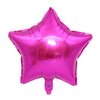 A bright pink foil star and heart balloon assortment.