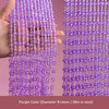 Rideau de porte en perles de cristal violet, diamètre 8+4mm, totalisant 28 mètres