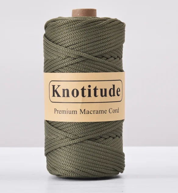 4mm Polyester Macrame Cord - 300g Spool for Knitting & DIY Crafts