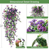 Multicolor Violet Artificial Flower Vine for Home Decor