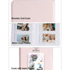 Pink rhombic grid grain photo album with insert pockets for instant cameras