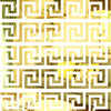 A grid of decorative white acrylic mirror wall stickers featuring a geometric maze pattern on a light wood background.