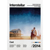 Poster for the movie Interstellar featuring a couple standing in a field under a starry sky