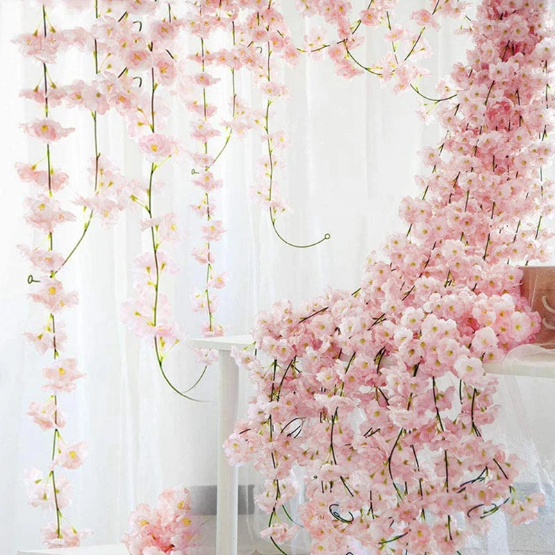 Artificial Sakura Flower Vine for Wedding and Party Decoration
