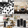 Black decorative crushed diamond acrylic pebbles used for birthday party decoration and DIY crafts