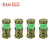 Four mini nuclear reactor lanterns with eerie green glow.