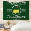 Tapiz de banner verde oscuro para un torneo con la palabra MASTERS y el año 1934