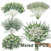 A collection of 60 artificial bouquets featuring mixed eucalyptus and willow greenery.