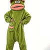 Funny Big Mouth Monster Onesie Pajamas – Cozy Coral Fleece Hooded Jumpsuit