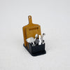 Miniature Dollhouse Kitchenware Set with Storage Rack