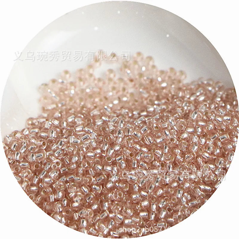 Silver Rice Glass Beads for Jewelry Making