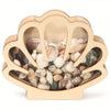 Wooden Seashell Display Box with Acrylic Window