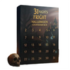 A box for a 31 Nights of fright Halloween countdown box featuring a calendar layout.