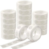 White removable double-sided adhesive dots packaged in stacks and rolls for balloons and crafts