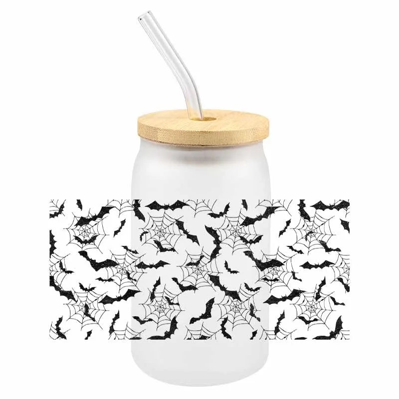 Halloween Spooky UV DTF Cup Wraps – 3D Cartoon Stickers