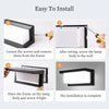 Step-by-step instructions showing how to easily install a vintage LED rectangle wall sconce.