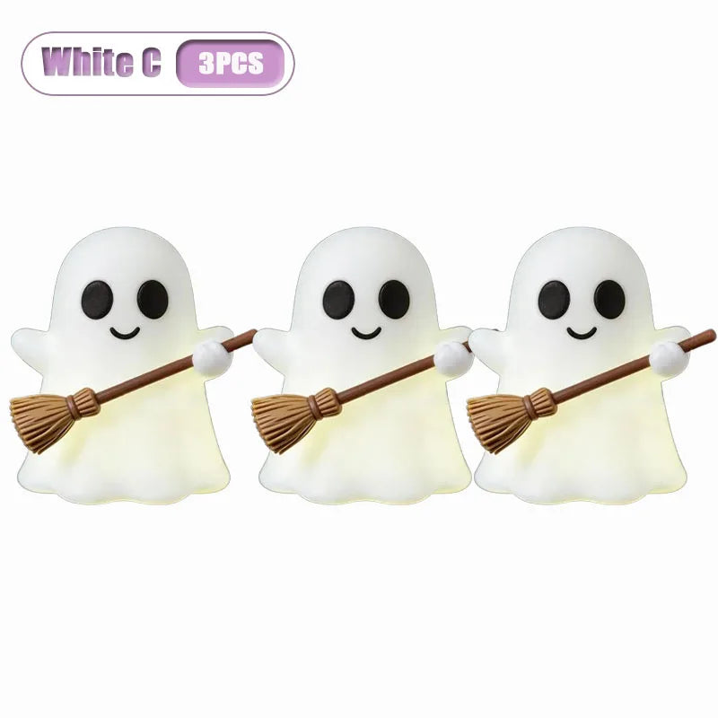 Glow-in-the-Dark Mini Ghost Figurine for Halloween Décor