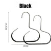Black manganese steel round hook for hats, ties, scarves, and bags