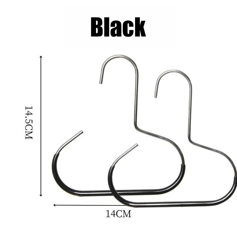 Black manganese steel round hook for hats, ties, scarves, and bags