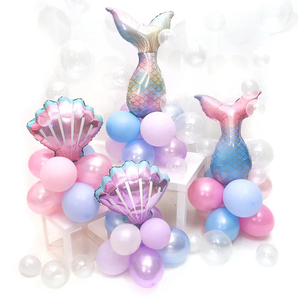Purple Mermaid Birthday Party Supplies Kit for Girls
