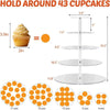 Klares Acryl-Mehrstöck-Cupcake-Display mit verschiedenen runden Öffnungen für Cupcakes.