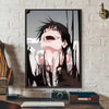 Canvas art poster of Toji Fushiguro anime character with intense expression