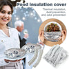 Reusable aluminum foil bowl covers used for food insulation and odor prevention