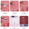 Demonstration images showing the operation of a color-changing LED fish lamp with remote control, including turning on, addin