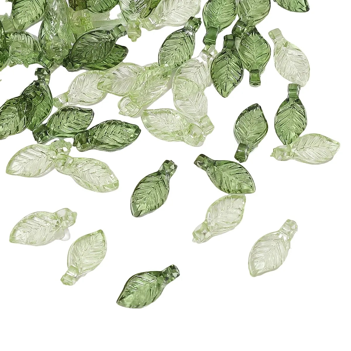 Acrylic Tree Leaf Mini Beads for DIY Jewelry Making