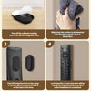 Instructions showing how to peel the backing film and attach a silicone magnetic base to a surface.