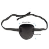 Black adjustable 3D single eye patch for adults and kids with a strap and a circular pad.