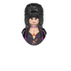 Horror movie icon building blocks set featuring a female character with dark hair and purple accents