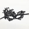 Elegant black lace half face mask for masquerade and costume parties