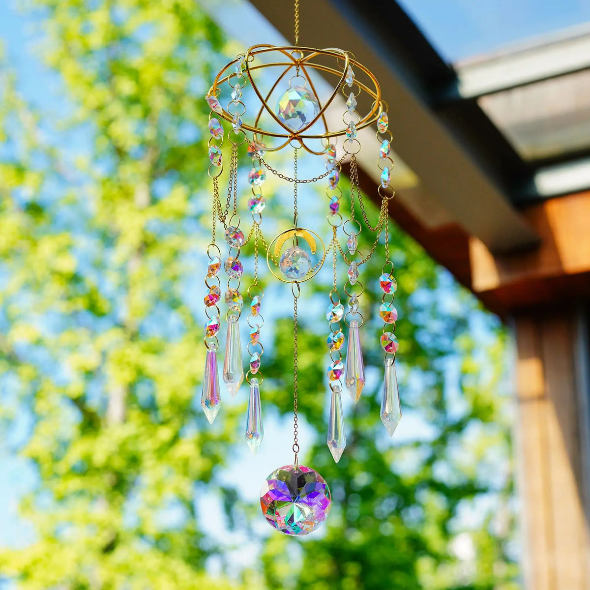 Crystal Prism Wind Chime Garland
